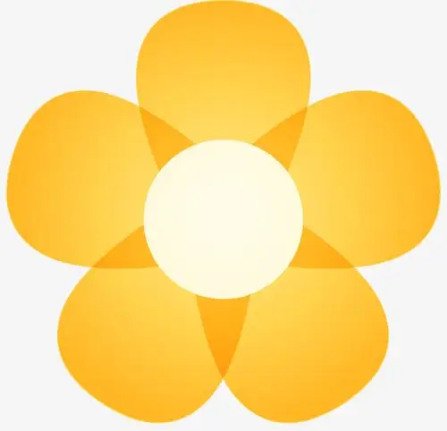 黄色花朵矢量图