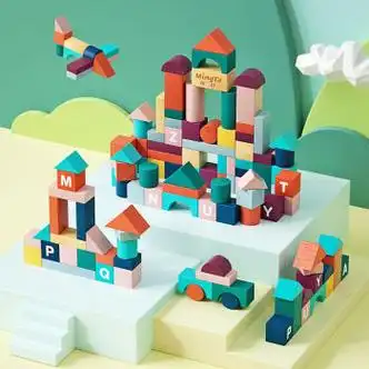 铭塔mingta大颗粒宝宝益启智积木女孩木质早教儿童玩具男孩3岁幼儿园