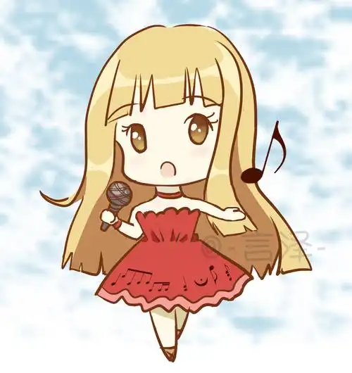 q版-歌唱家_-言泽-__插画师作品_涂鸦王国gracg.com