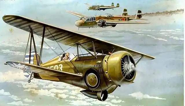 中国战机涂装,抗战初期主力战斗机霍克3,被尊称上海上空的鹰