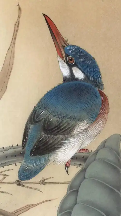 李晓明工笔荷花四条屏意与古会含高清局部图多张