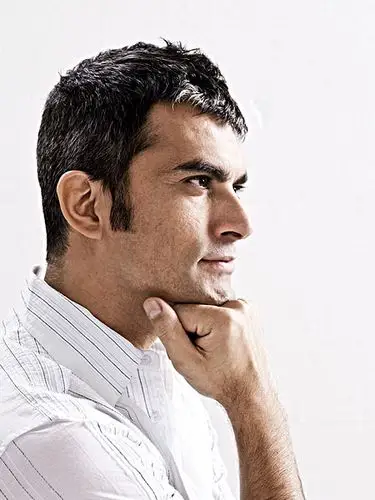 男人,手托下巴,肖像