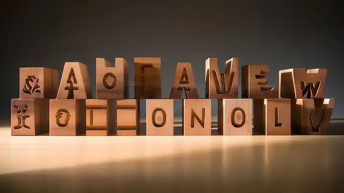 手柄和绿叶附近的一块 i>木 /i>头上写着"成长"两个 i>字 /i>.