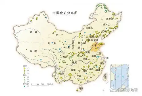 金矿分布图