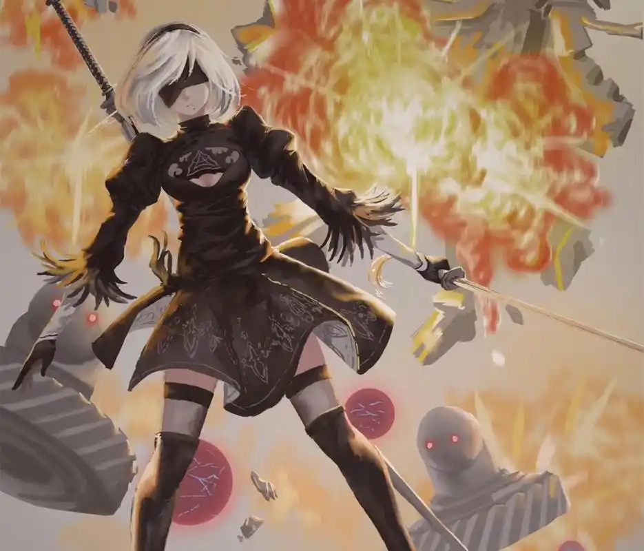 尼尔机械纪元角色美图,2b小姐姐