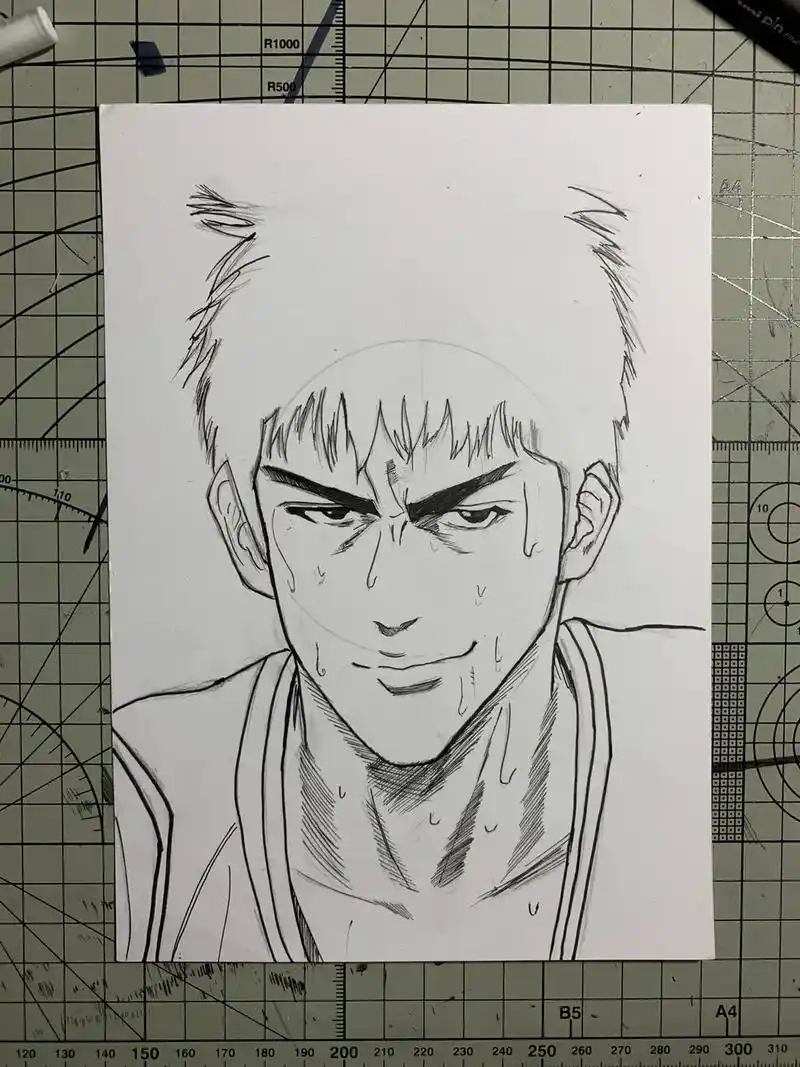 永不放弃.#动漫手绘 #日漫 #绘画 #临摹 #手绘 #灌篮 - 抖音