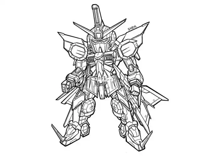 sheh圣盾高达手绘