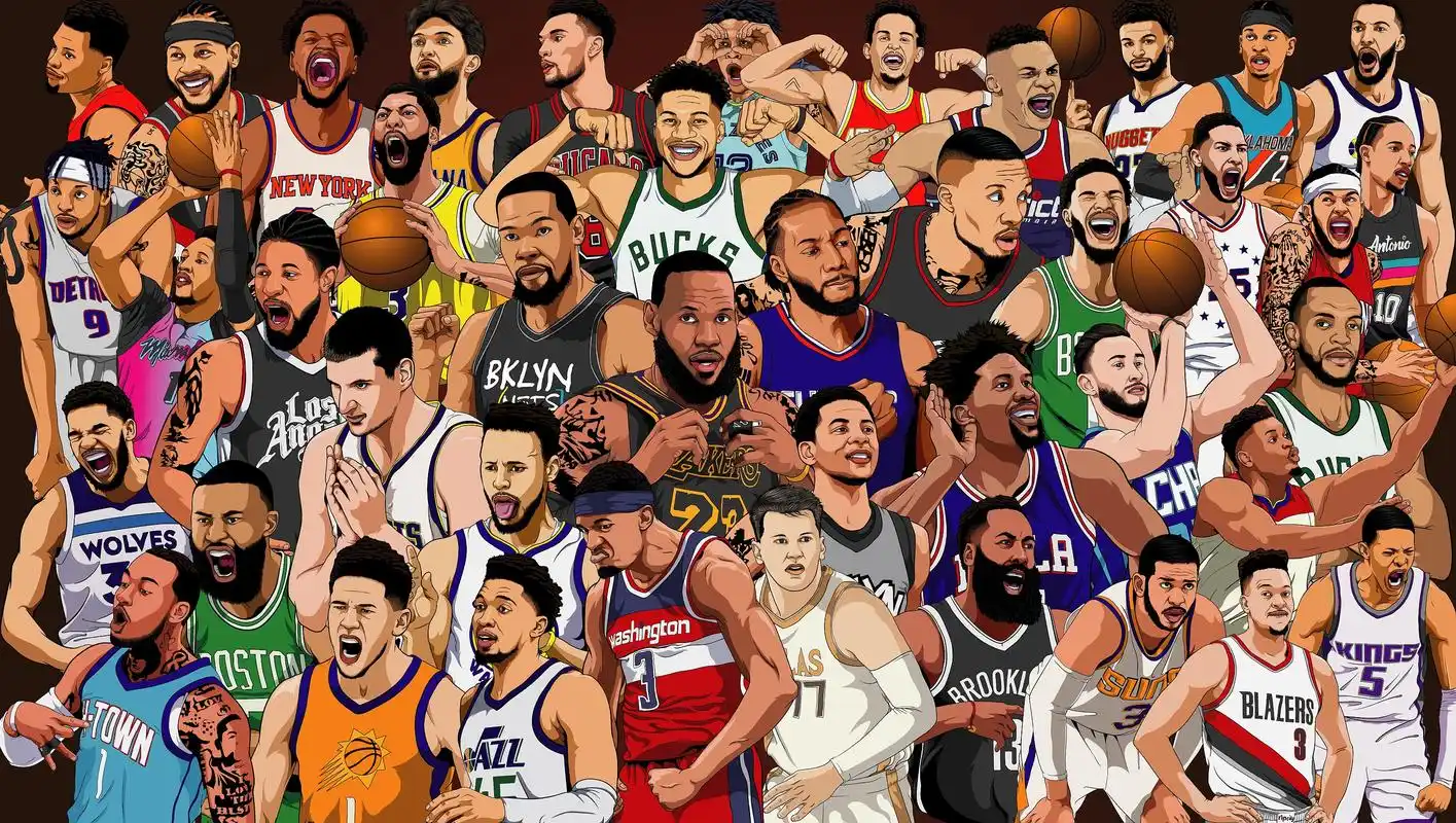 nba2020-21赛季各位球星的合影