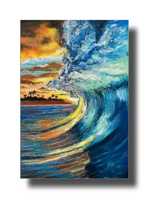 油画棒乘风破浪临摹