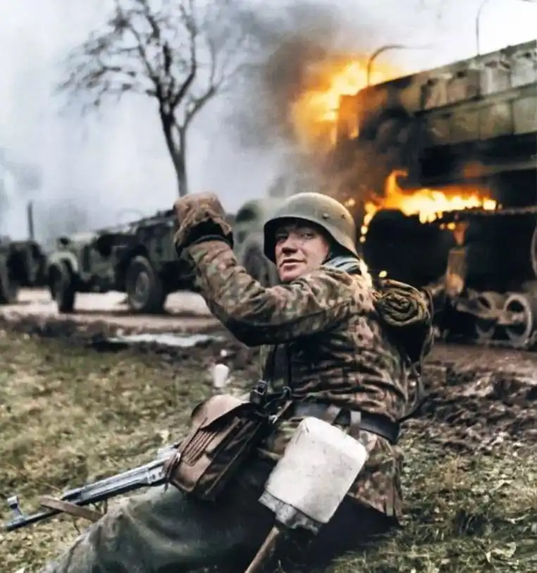 七张高清彩色照片,让我们看一看"真实"的二战德国军人!