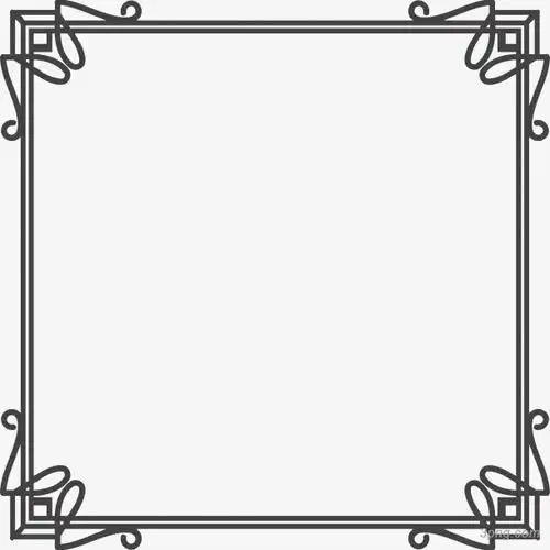 黑色线条边框png素材透明免抠图片-卡通手绘