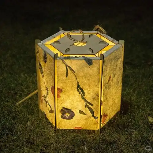 中秋节创意灯笼diy材料包diy手工花灯古风手提宫灯自制花草纸灯笼