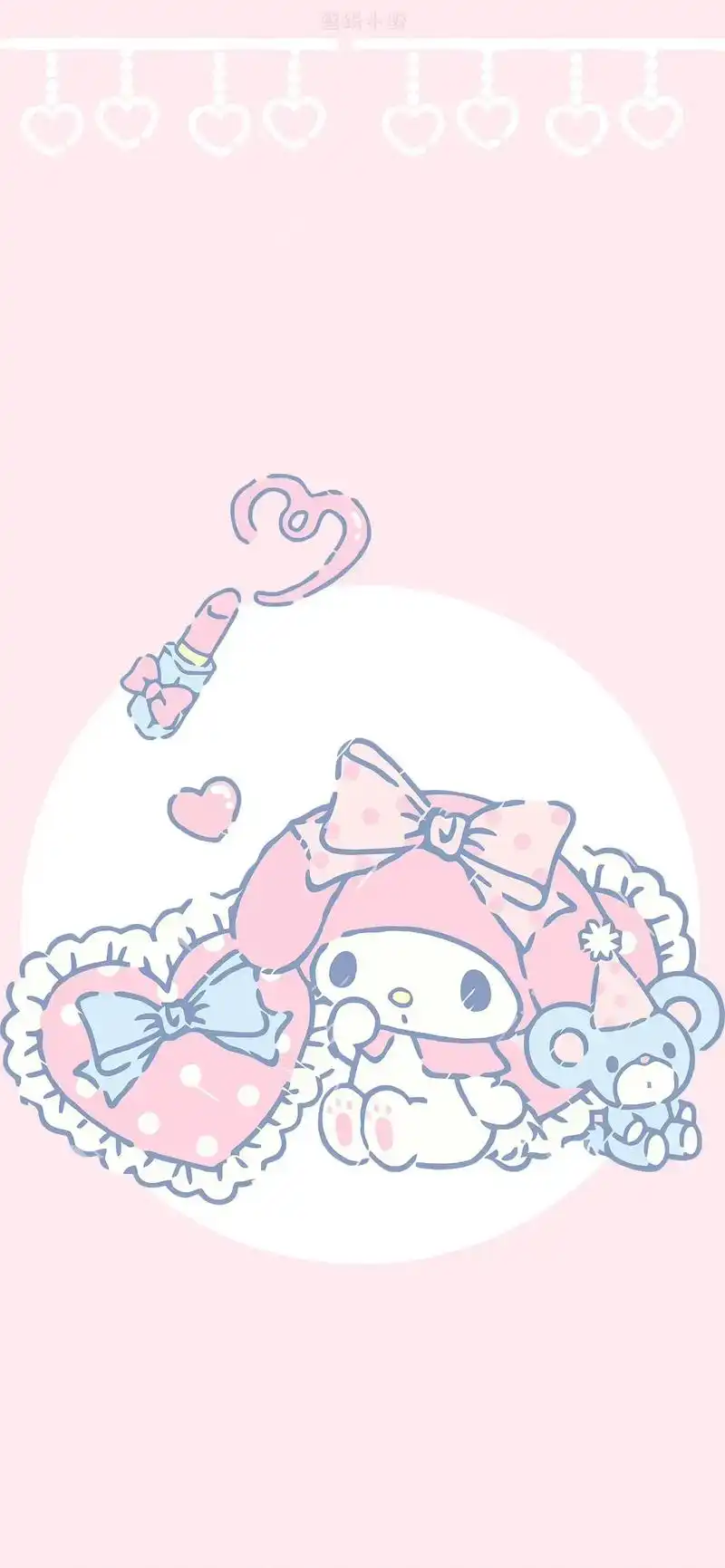 可爱的美乐蒂#好看的背景图 #手机墙纸 #卡通 - 抖音
