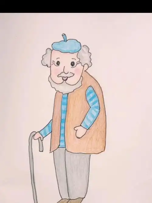 零基础学画画  #简笔画  老爷爷