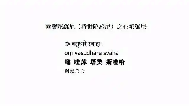 梵音  雨宝陀罗尼心咒 阿米达南达梵语