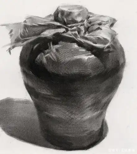 基础素描:陶罐——明暗素描