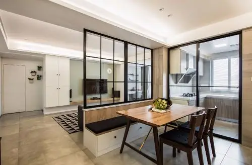 风格厨房餐厅现代简约65m05二居设计图片赏析--土巴兔装修效果图