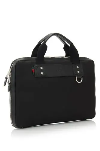 瑕疵折扣 gucci/ 古驰 男女士黑色帆布配皮公文包 电脑包 281438f567n