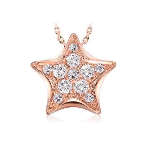 周大福「骄人系列」 18k白色黄金美钻吊坠(不包括项链)