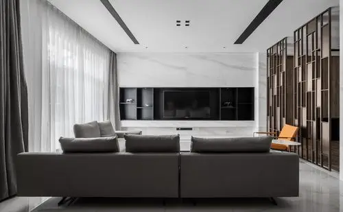 大户型简约现代风格客厅装修效果图