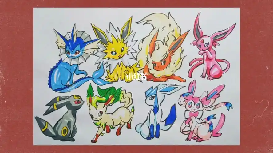 进来领取一只伊布宝可梦绘画伊布家族