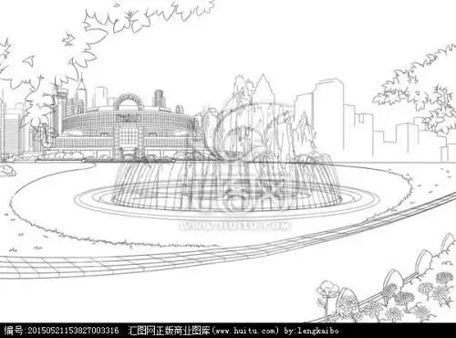 文成文化广场简笔画 简笔画图片大全-普车都