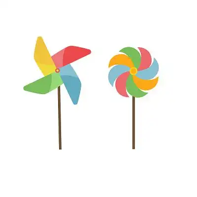 儿童节风车卡通素材