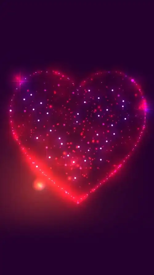 情人节浪漫爱心闪烁h5背景素材