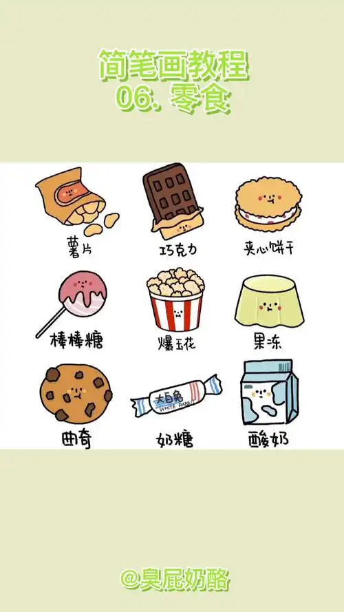 简笔画教程|06零食