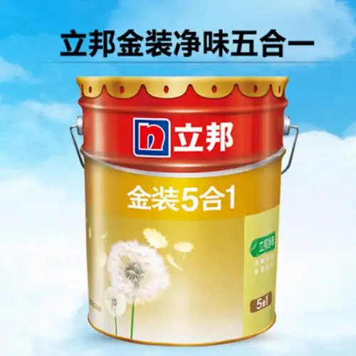 立邦 金装环保净味五合一 白色室内油漆涂料内墙乳胶漆墙面漆 18l zj