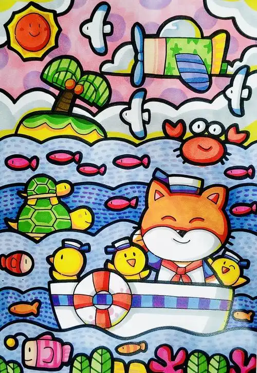 儿童画考级(5级)范画