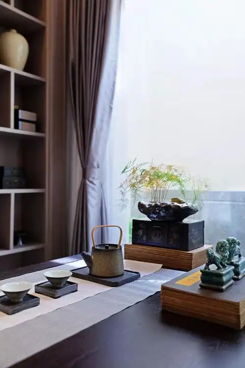 双拼别墅样板房:禅意留白的东方中式之美!(2)