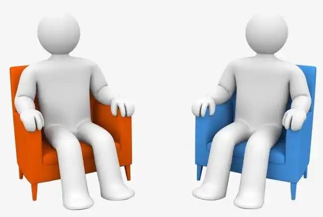 蓝色3d商务小人ppt素材图片