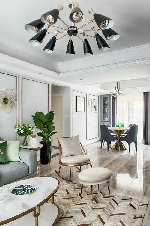 茹佳装饰127㎡现代混搭美式轻奢简约大杂烩装出你没见过的风格