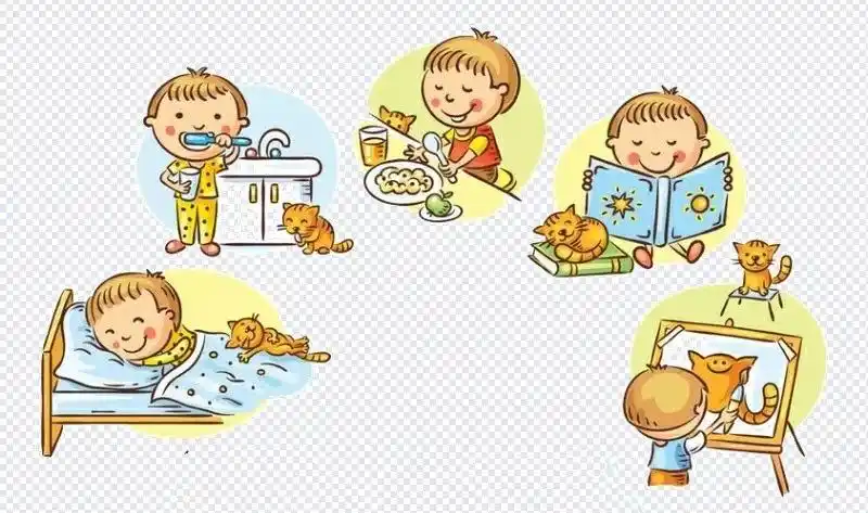 自己的事情自己做,每天要自己穿衣服,脱衣服,还要收拾自己的小玩具