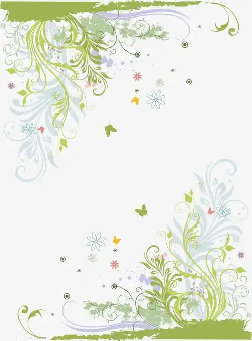 花卉边框底纹边框免抠素材免费下载_觅元素51yuansu.com