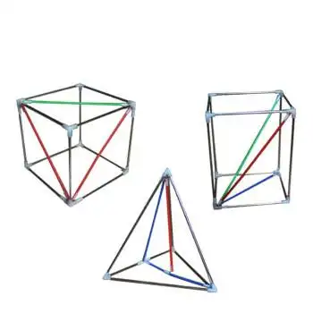 不锈钢三棱锥长方体正方体框架立体几何模型数学具棱长演示教具格畅sn