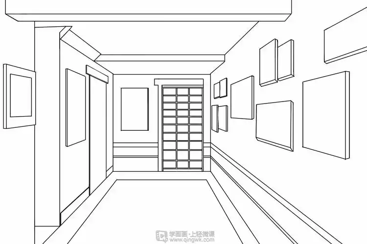 一点透视绘画基础透视训练
