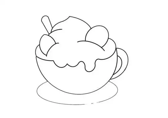 奶昔,冷冻食品,卡通,简易画法,步骤图解,教程,简笔画图片