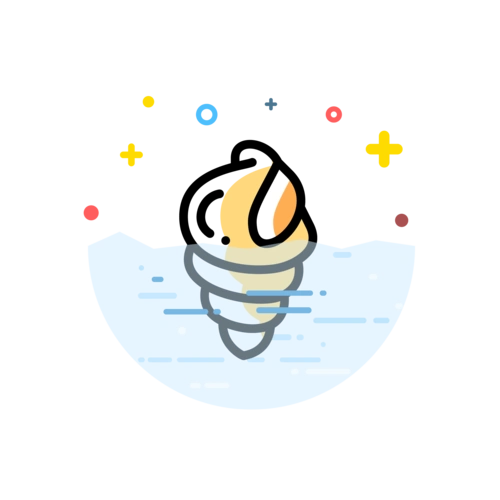 海洋生物mbe风格海螺插画图片