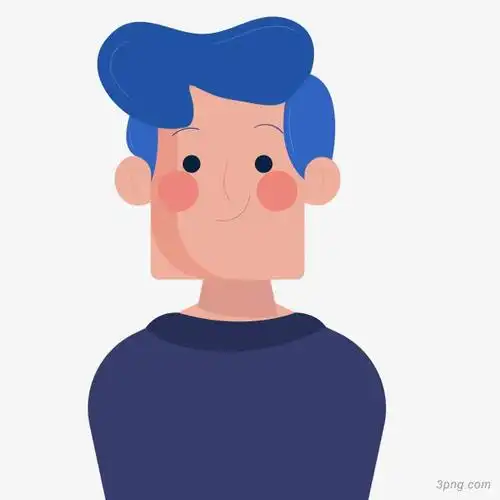 微笑的男性人物设计png素材透明免抠图片-动植人物