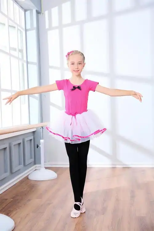 白色舞蹈儿童紧身衣丝管连裤袜女童丝管连裤袜