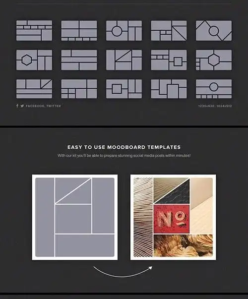 多图排版设计,针对不同规格的图片形式,给出不同的排版形式