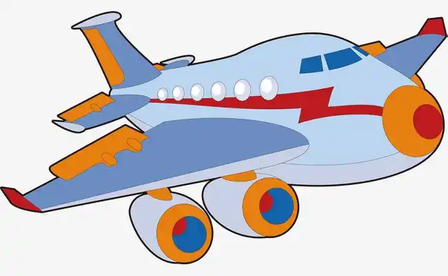 卡通矢量蓝色小飞机透明剪纸叠加素材【免抠元素png】-90设计网