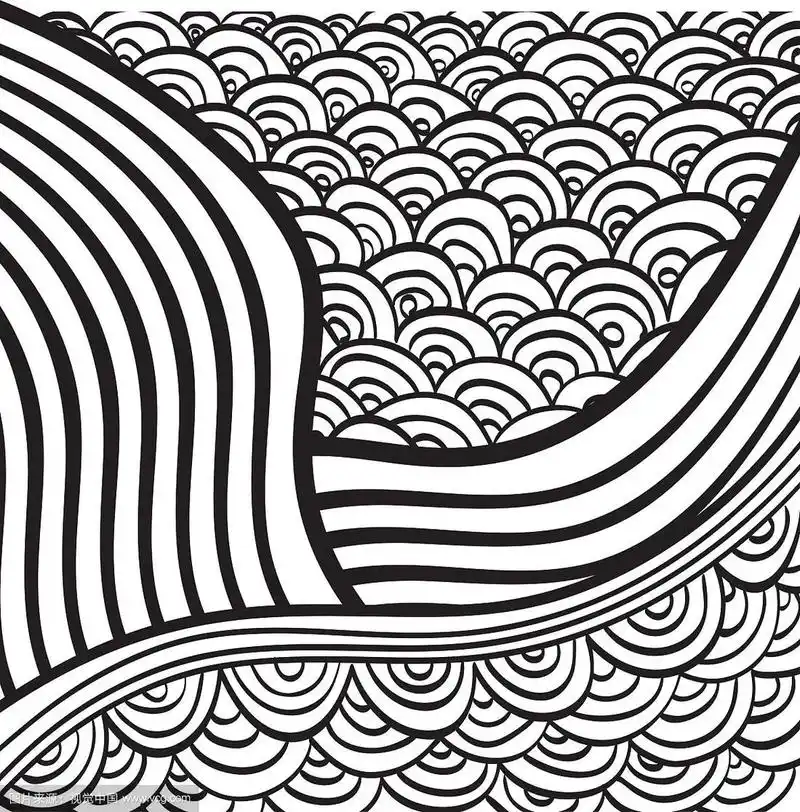 黑白画设计抽象