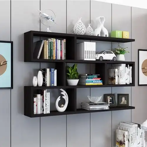 书架墙上置物架壁挂墙储物柜卧室墙面创意格子客厅书架