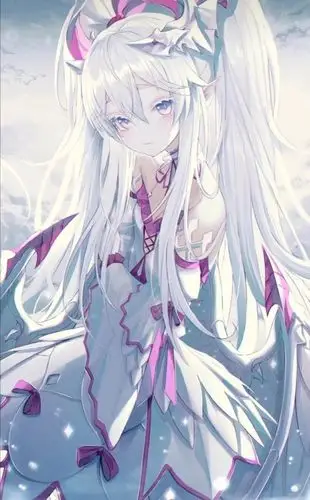 出单:白发紫瞳古风漫女