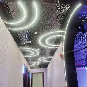 天花吊顶不锈钢水波纹p板立体镜面水波纹凹凸酒店创意个性装饰板l