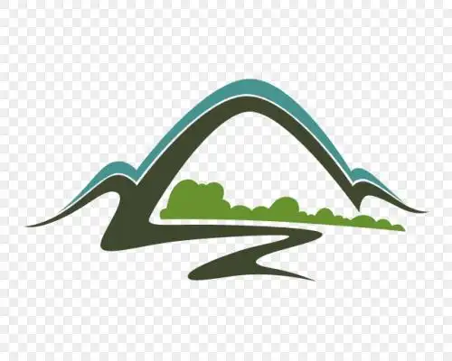 手绘山风景logo素材