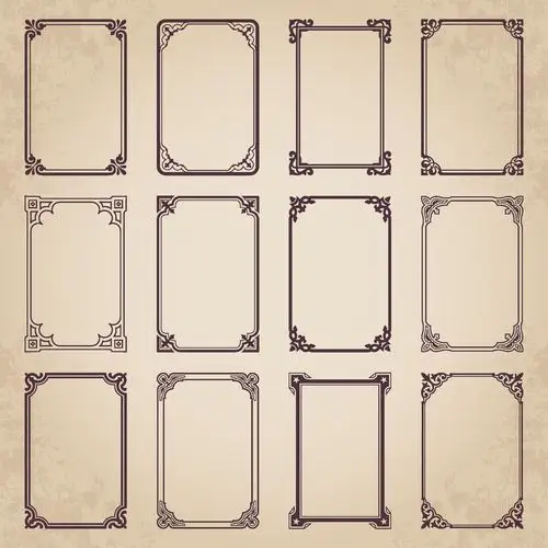 框架边框设计矢量艺术插图
